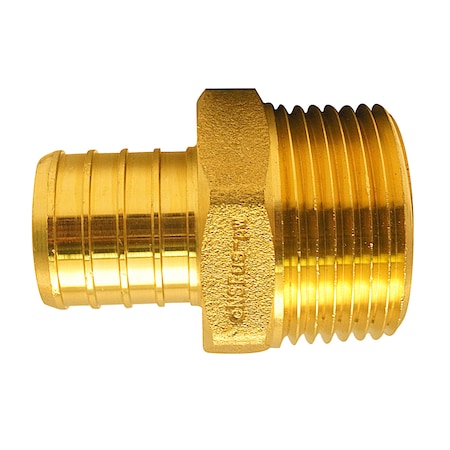 1 In. Brass PEX Barb X 3/4 In. Male Pipe Thread Reducing Adapter